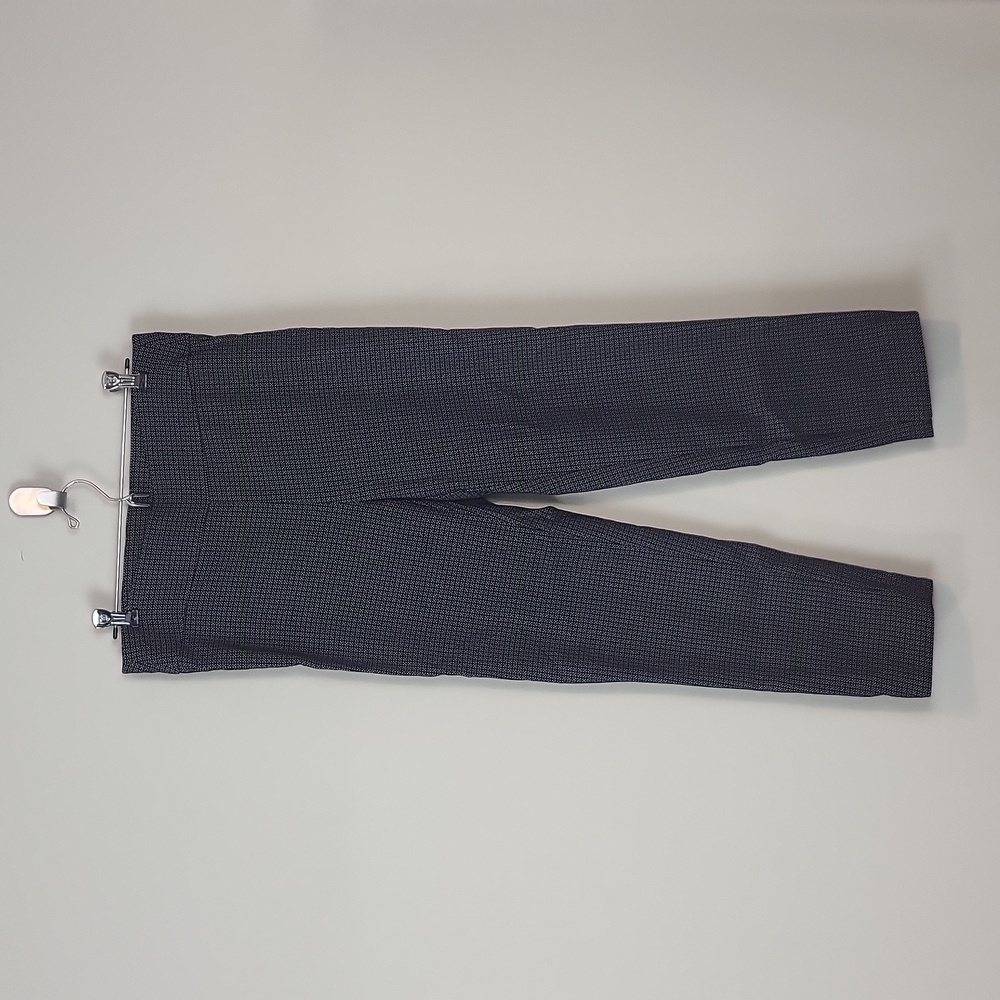 ZOE+PHOEBE Black White Design Pull On Rayon Blend Knit Pants